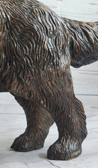 Golden Retriever Puppy Bronze Metal Life Size Sculpture 26" x 17"