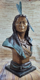 Lakota Indian Chief Sitting Bull Bronze Bust 38" x 24"