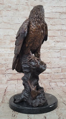 Two Tone American Bald Eagle Bronze Sculpture 18" x 9"