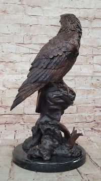 Two Tone American Bald Eagle Bronze Sculpture 18" x 9"
