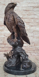 Two Tone American Bald Eagle Bronze Sculpture 18" x 9"