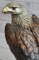American Bald Eagle Bronze Sculpture by Moigniez on Marble Base