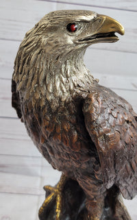 American Bald Eagle Bronze Sculpture by Moigniez on Marble Base