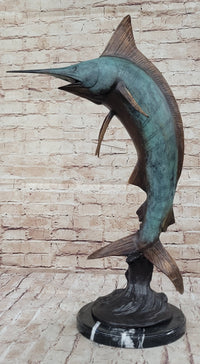Marlin Fish Bronze Sculpture Nautical LTD Ed. 26" x 15"