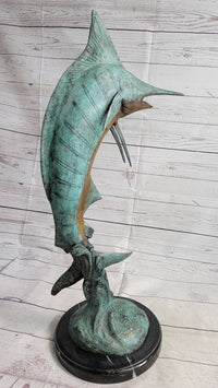 Marlin Fish Bronze Sculpture Nautical LTD Ed. 26" x 15"