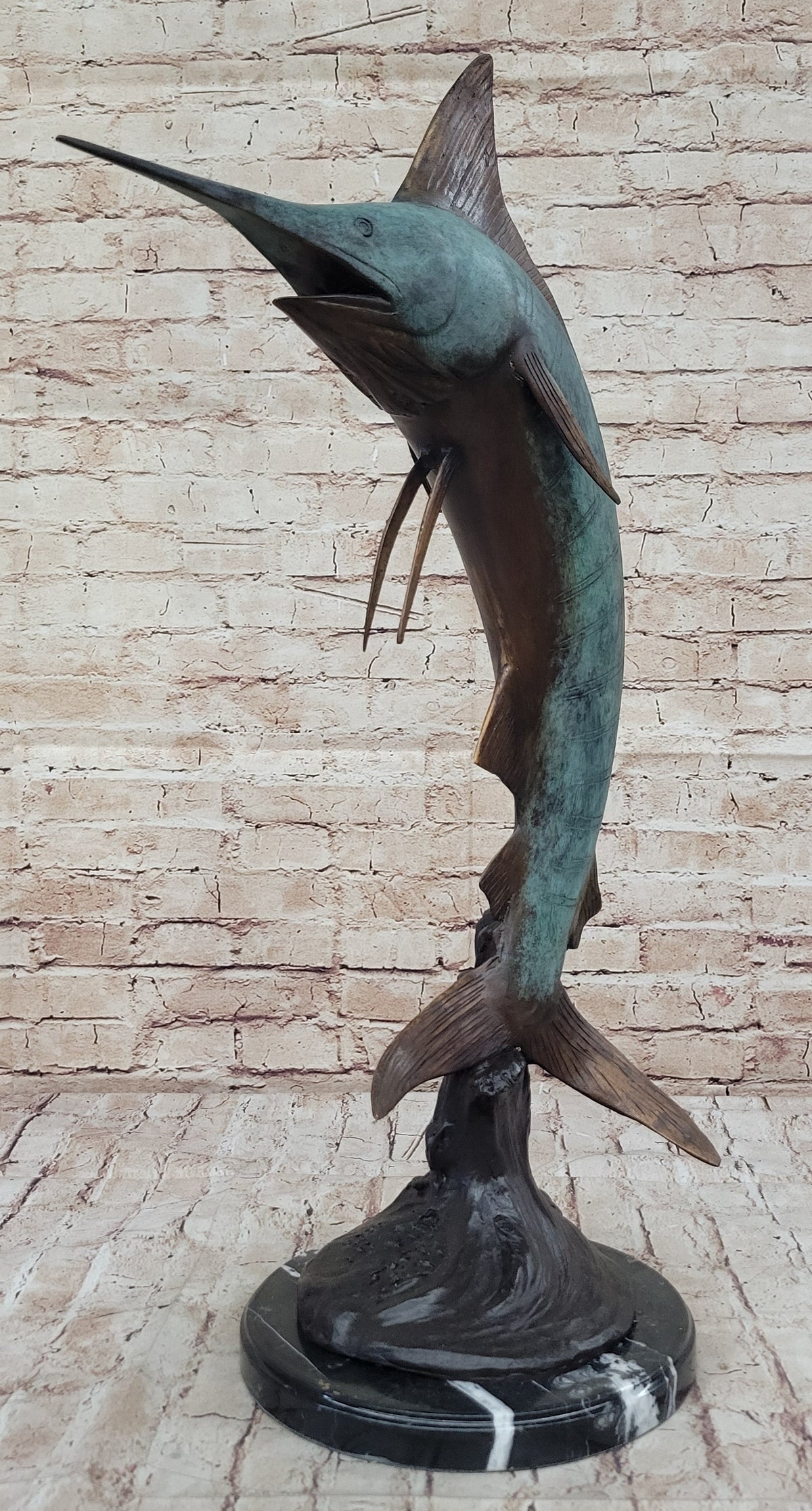 Marlin Fish Bronze Sculpture Nautical LTD Ed. 26" x 15"