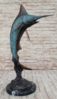 Marlin Fish Bronze Sculpture Nautical LTD Ed. 26" x 15"