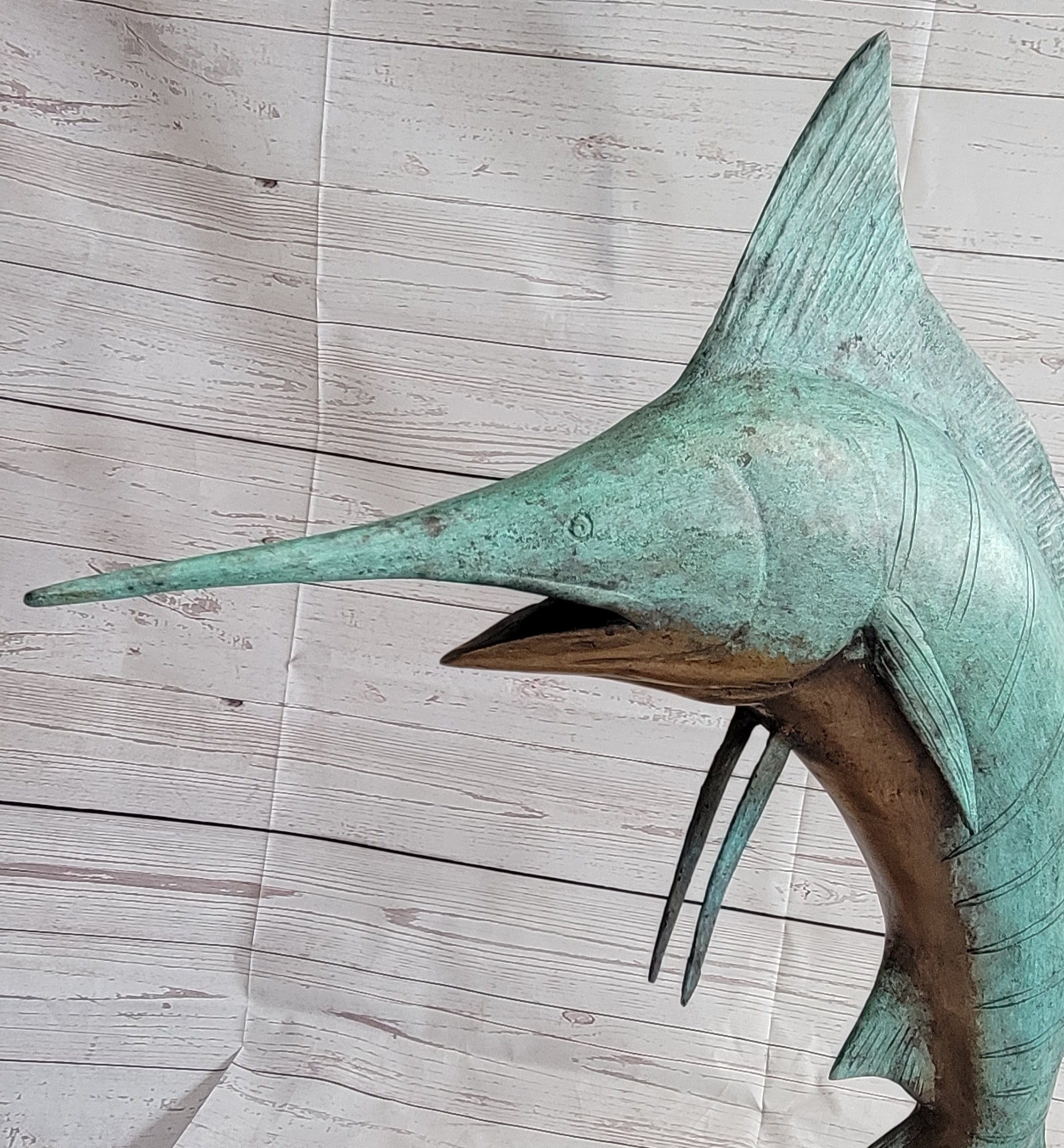 Marlin Fish Bronze Sculpture Nautical LTD Ed. 26" x 15"