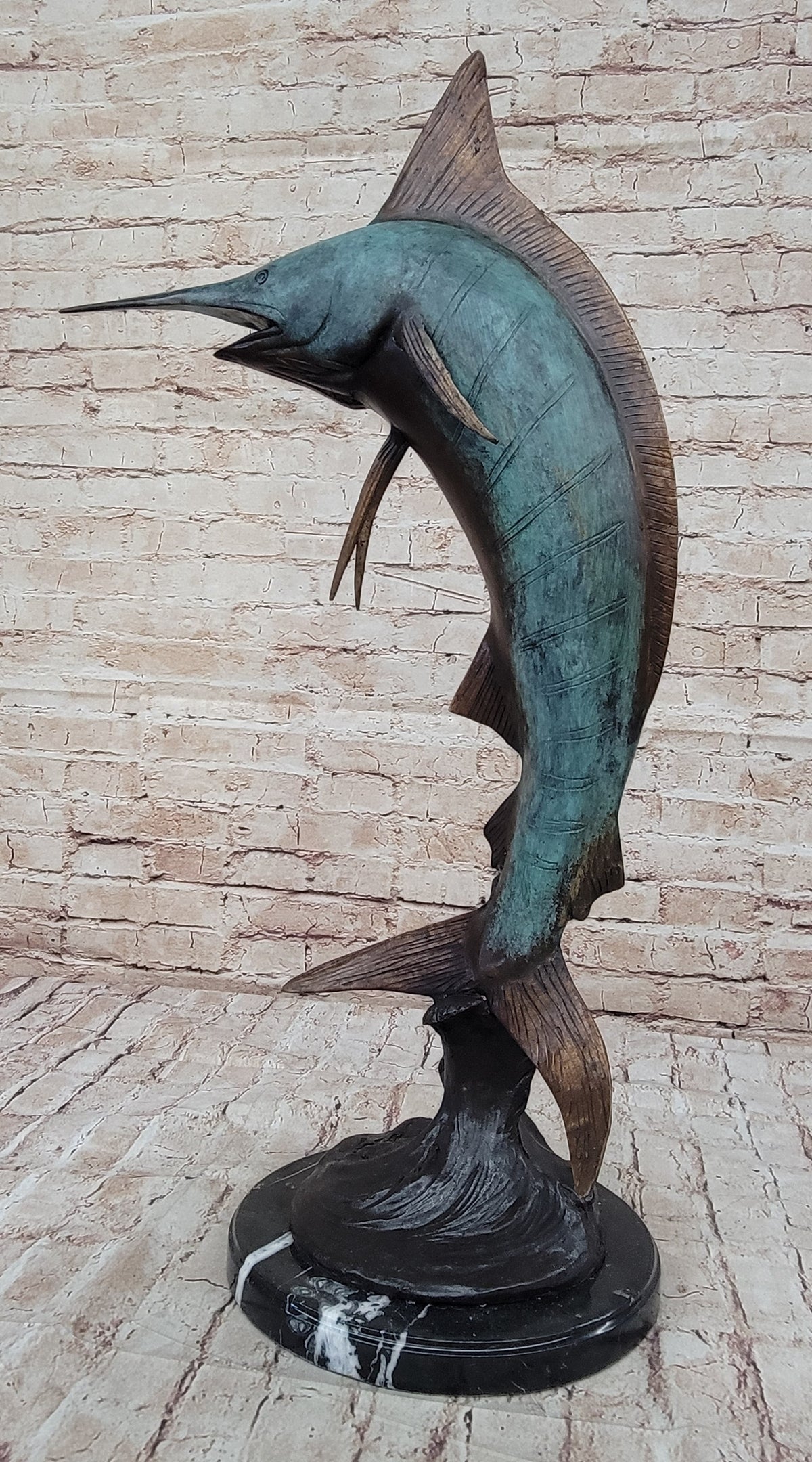 Marlin Fish Bronze Sculpture Nautical LTD Ed. 26" x 15"