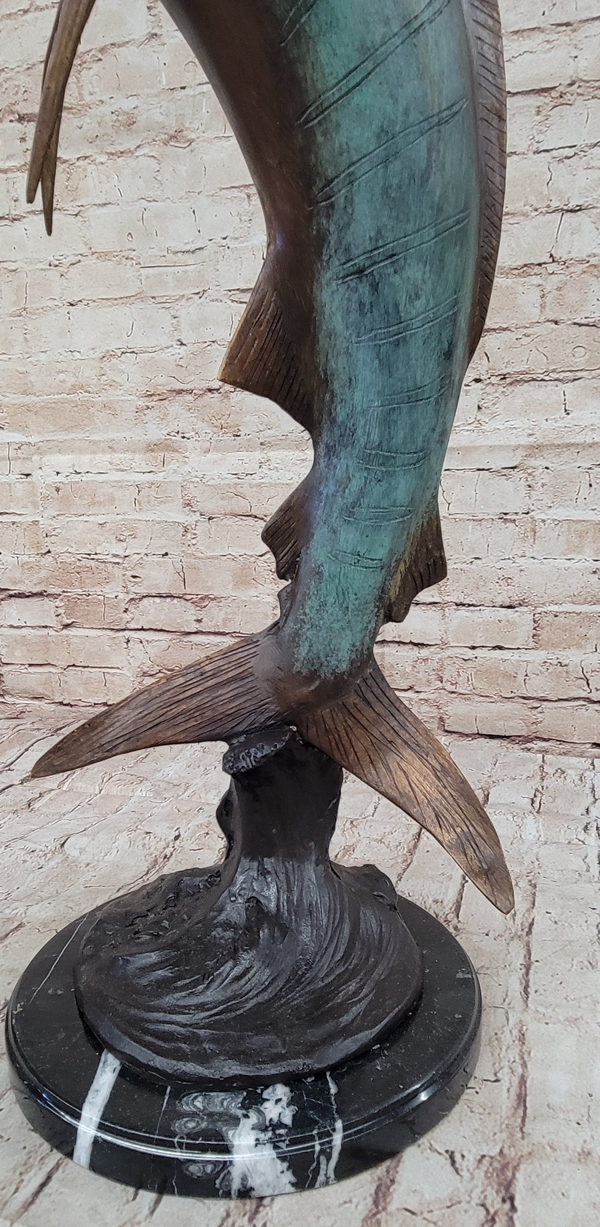 Marlin Fish Bronze Sculpture Nautical LTD Ed. 26" x 15"