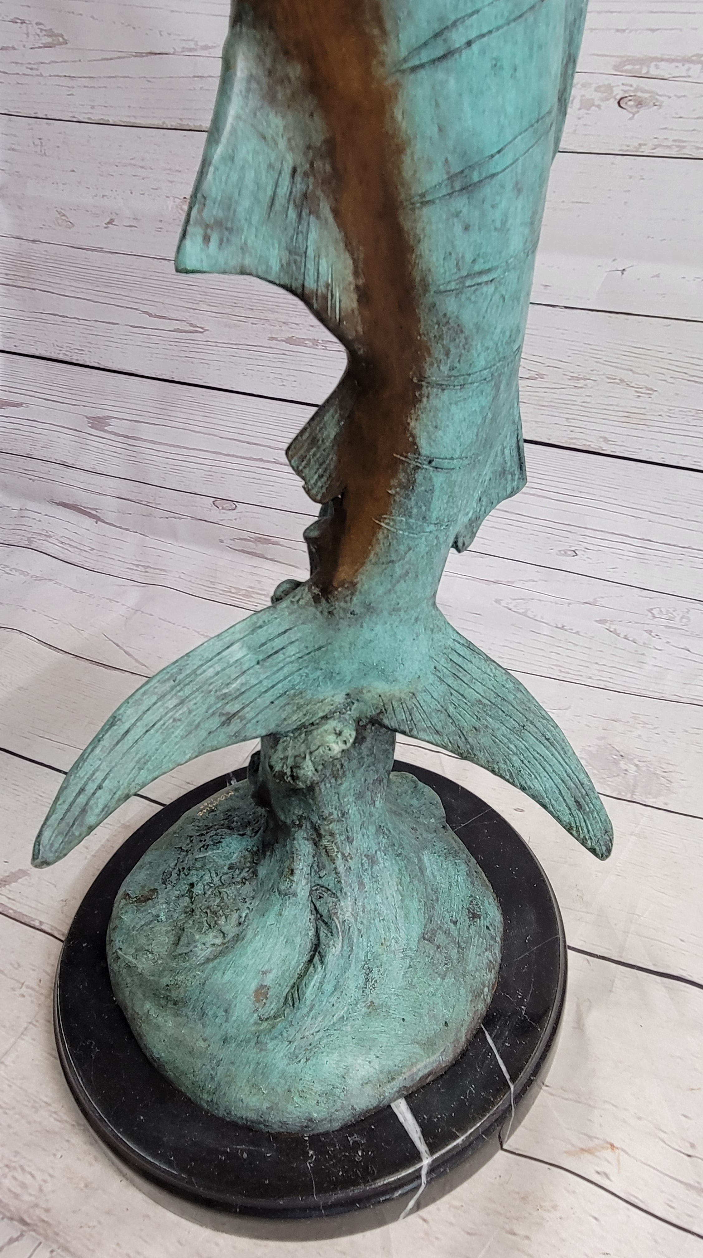 Marlin Fish Bronze Sculpture Nautical LTD Ed. 26" x 15"