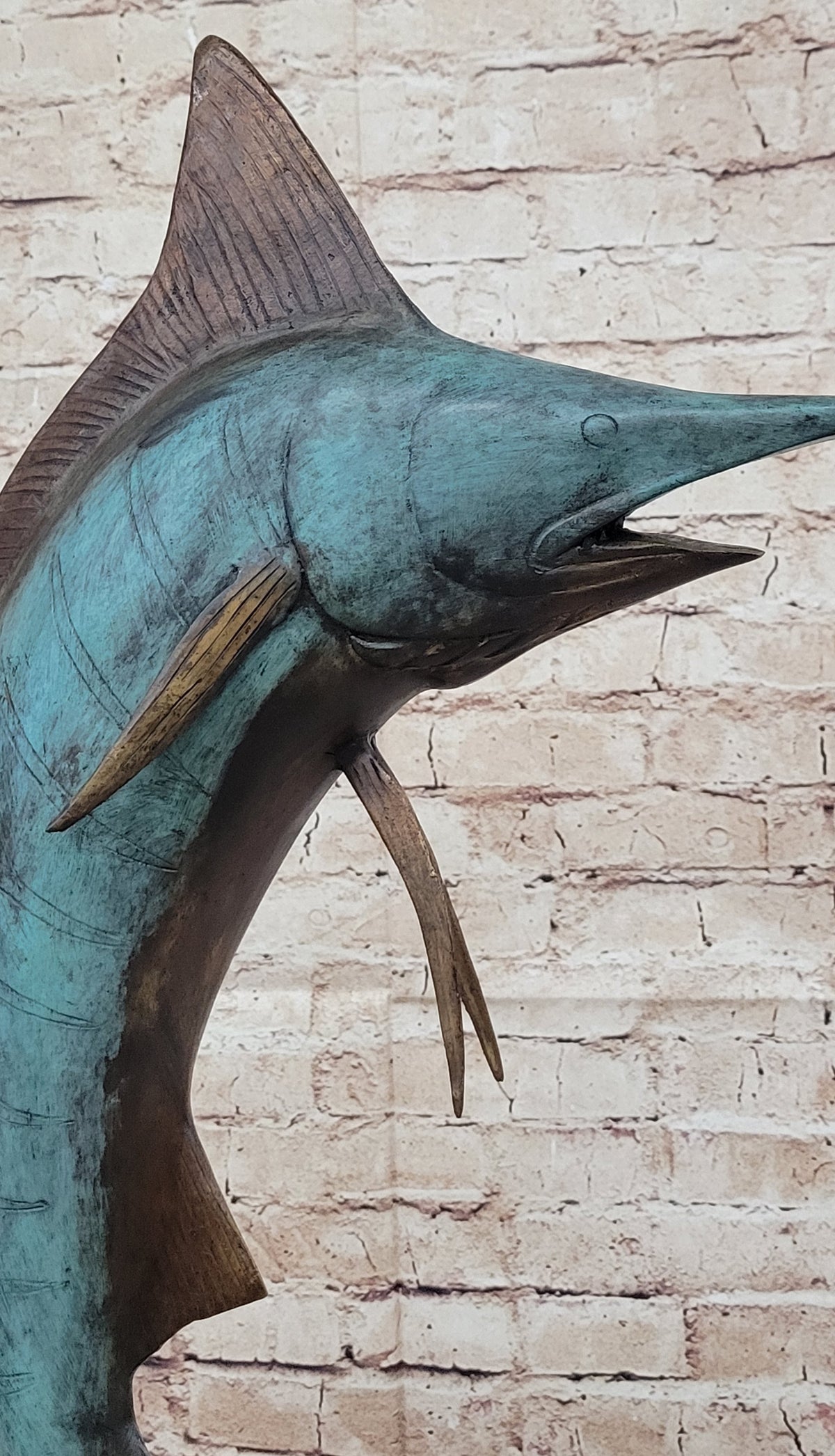 Marlin Fish Bronze Sculpture Nautical LTD Ed. 26" x 15"