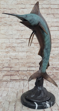 Marlin Fish Bronze Sculpture Nautical LTD Ed. 26" x 15"