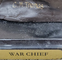 WAR CHIEF Native American Bronze Sculpture 24" x 23"