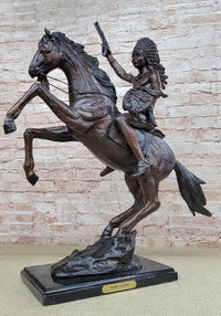 WAR CHIEF Native American Bronze Sculpture 24" x 23"