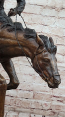 Down Hill by Frederic Remington - Bronze Cowboy & Horse
