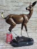 Deer Doe Bronze Sculpture Limited Edition Numbered Signed