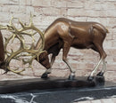 Limited Edition Signed Two Stags Fighting Bronze Sculpture