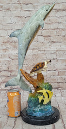 Limited Edition Original Artwork Dolphin Fish Turtle Bronze Sculpture Hand Made Artwork