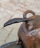 Charging Bull Bronze Sculpture Moigniez 11" x 17" Marble Base