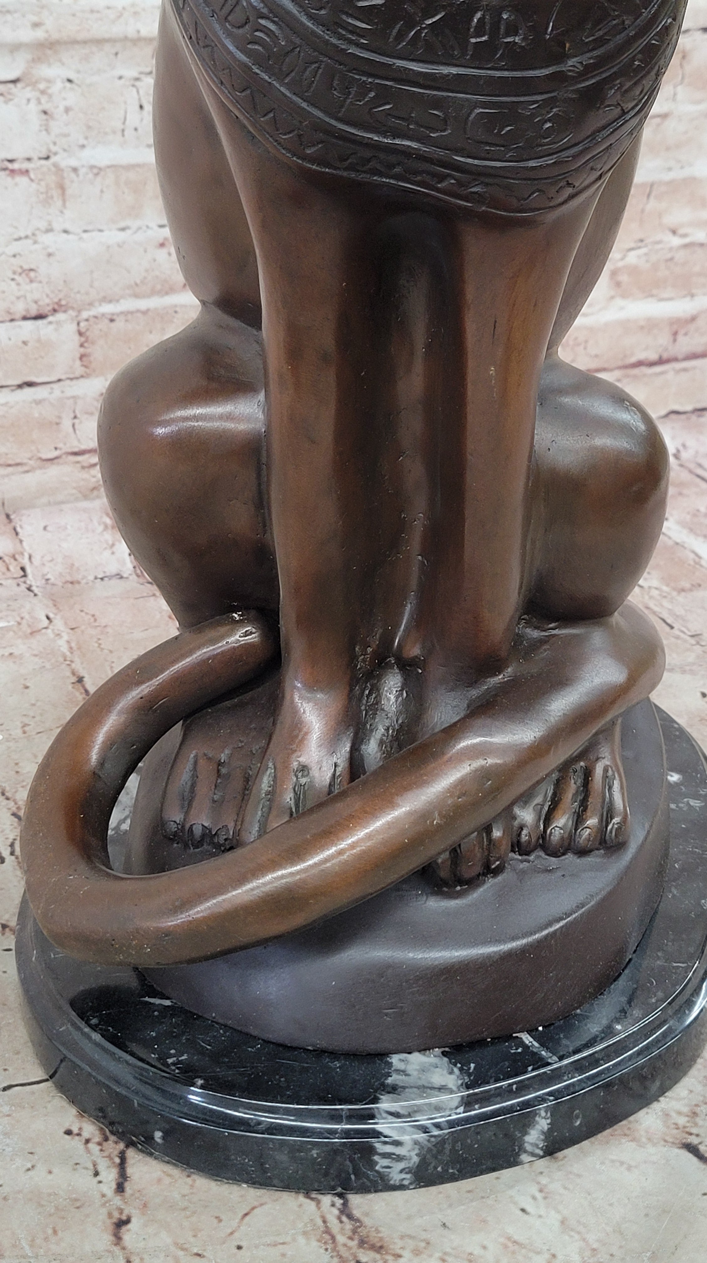 Bastet Cat Egyptian Goddess Bronze Metal Sculpture 19" x 13"