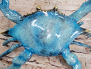 Colorful Patina Glazed Bronze Metal Crab 6" x 12"