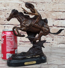 CHEYENNE by Frederic Remington Native American Riding Horse Bronze Statue Sculpture 8" x 10"
