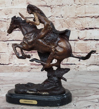 CHEYENNE by Frederic Remington Native American Riding Horse Bronze Statue Sculpture 8" x 10"