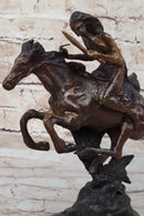 CHEYENNE by Frederic Remington Native American Riding Horse Bronze Statue Sculpture 8" x 10"