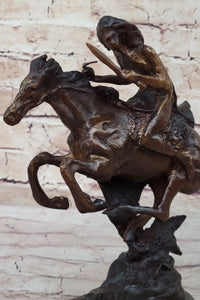 CHEYENNE by Frederic Remington Native American Riding Horse Bronze Statue Sculpture 8" x 10"
