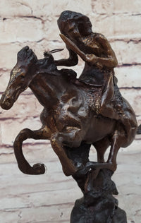 CHEYENNE by Frederic Remington Native American Riding Horse Bronze Statue Sculpture 8" x 10"
