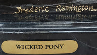 WICKED PONY Frederic Remington Bronze Statue Sculpture Cowboy Thrown from Horse 11" x 11"
