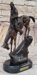 MOUNTAIN MAN Frederic Remington Bronze Statue Native American Sculpture 11" x 9"