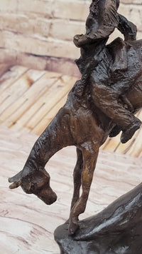 MOUNTAIN MAN Frederic Remington Bronze Statue Native American Sculpture 11" x 9"