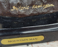 MOUNTAIN MAN Frederic Remington Bronze Statue Native American Sculpture 11" x 9"