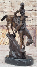 MOUNTAIN MAN Frederic Remington Bronze Statue Native American Sculpture 11" x 9"