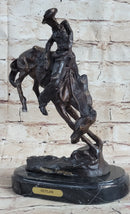 OUTLAW by Frederic Remington Western Bronze Statue Sculpture Cowboy Horse 10" x 9"