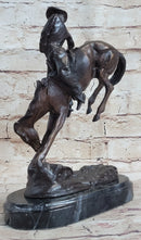 OUTLAW by Frederic Remington Western Bronze Statue Sculpture Cowboy Horse 10" x 9"