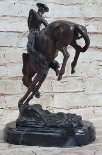 OUTLAW by Frederic Remington Western Bronze Statue Sculpture Cowboy Horse 10" x 9"