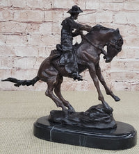 PEACE Frederic Remington Bronze Western Cowboy 10" x 10"
