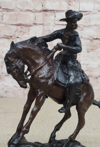PEACE Frederic Remington Bronze Western Cowboy 10" x 10"