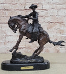 PEACE Frederic Remington Bronze Western Cowboy 10" x 10"