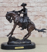 PEACE Frederic Remington Bronze Western Cowboy 10" x 10"