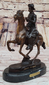 Trooper of the Plains by Frederic Remington Bronze Sculpture 10" x 10"