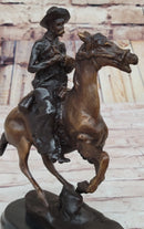 Trooper of the Plains by Frederic Remington Bronze Sculpture 10" x 10"