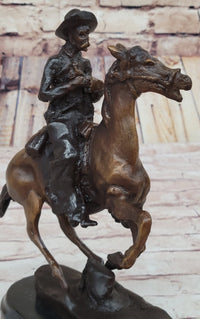 Trooper of the Plains by Frederic Remington Bronze Sculpture 10" x 10"