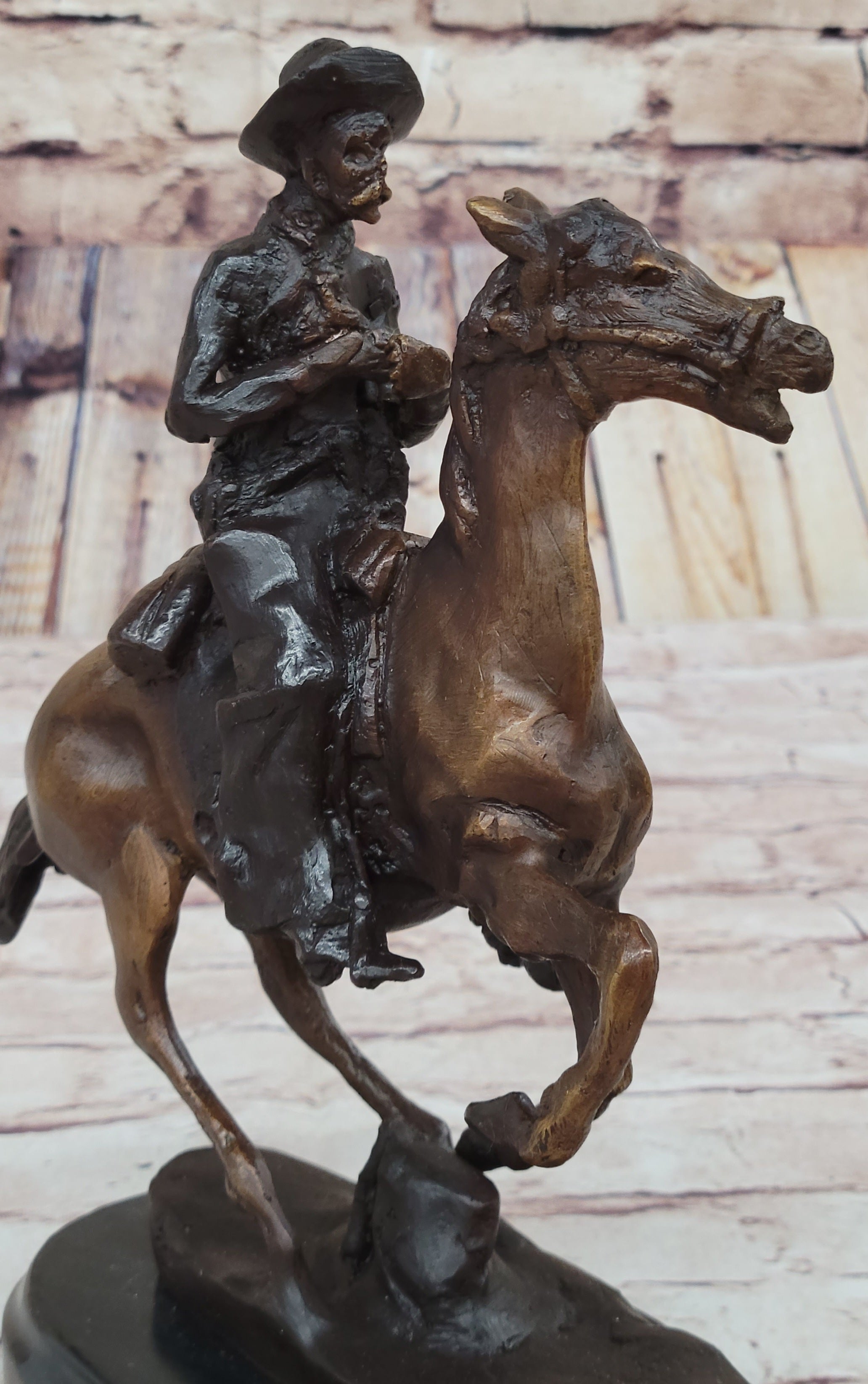 Trooper of the Plains by Frederic Remington Bronze Sculpture 10" x 10"