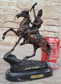 SCALP Frederic Remington Bronze Sculpture Native American 10" x 9"