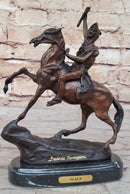 SCALP Frederic Remington Bronze Sculpture Native American 10" x 9"