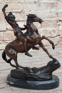 SCALP Frederic Remington Bronze Sculpture Native American 10" x 9"